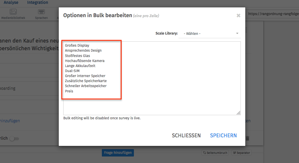 Rankingfrage