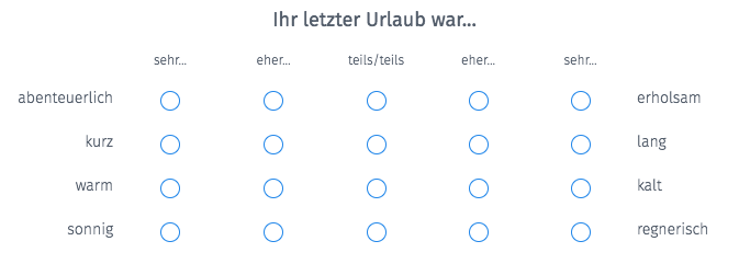 Semantic differential example