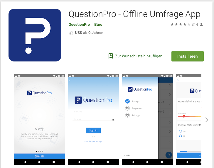 Umfrage App download