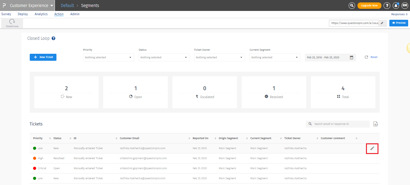 Closed loop system complaint management