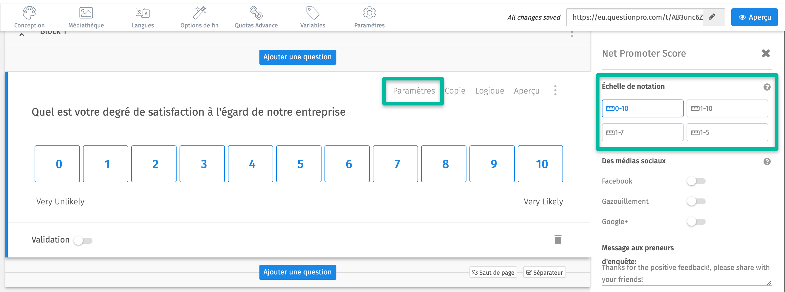 Chat style questionnaire