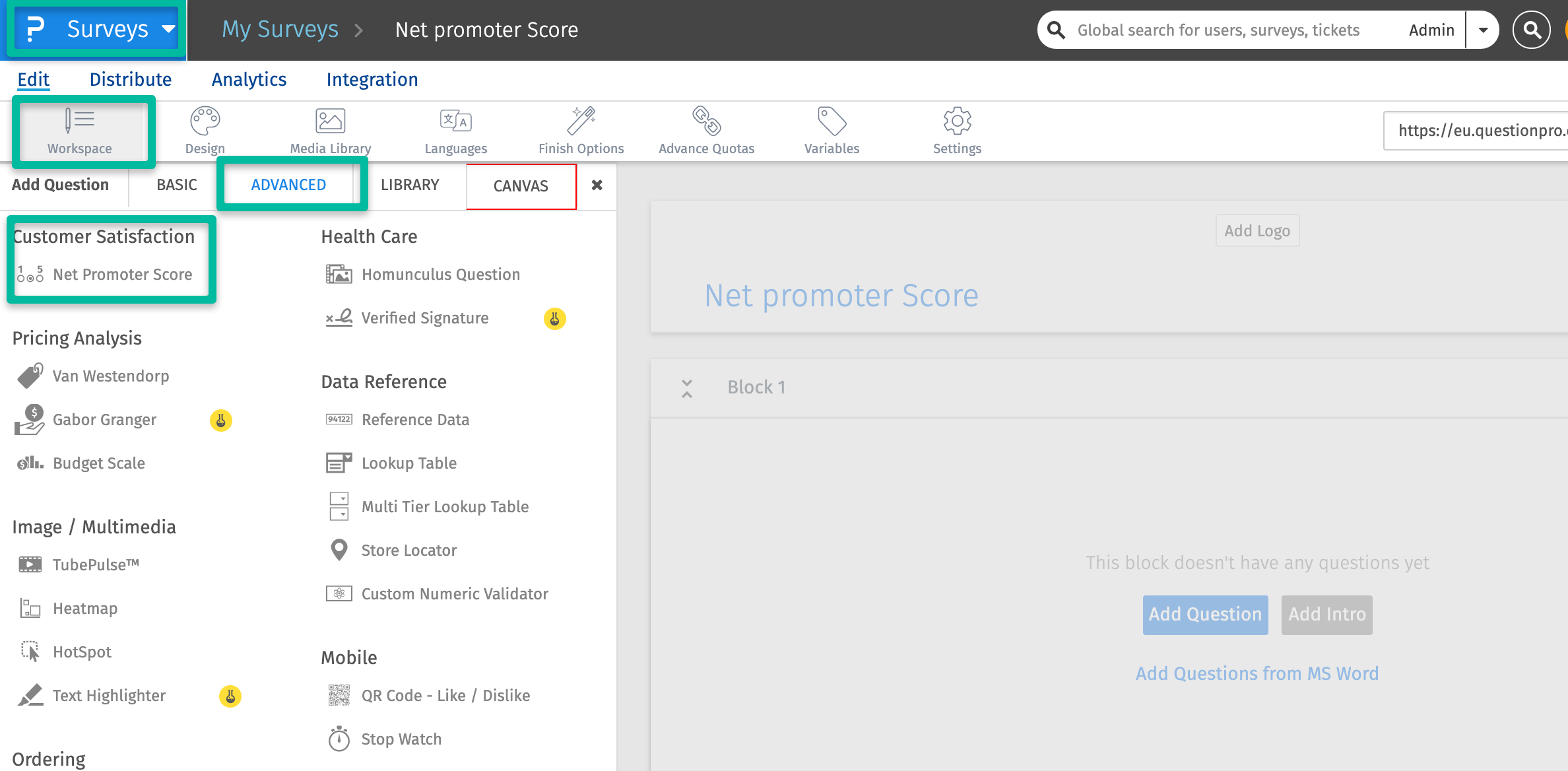 Analytics dashboards survey data