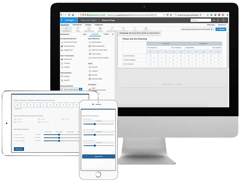 Mit der Umfrage-Software QuestionPro Umfragen schnell und einfach erstellen