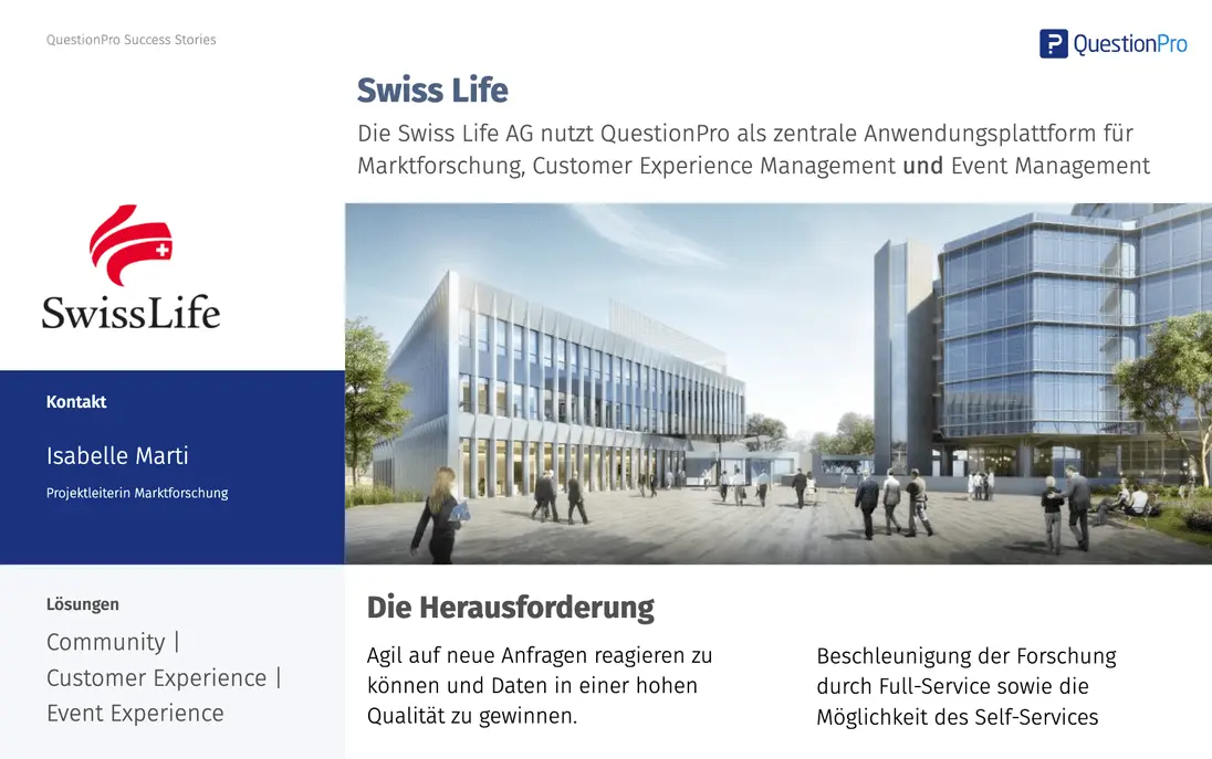 SWISS LIFE CUSTOMER EXPERIENCE REFERENZ