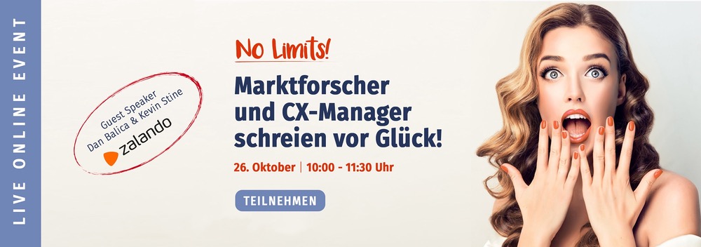 Marktforscher und CX Manager schreien vor Glück