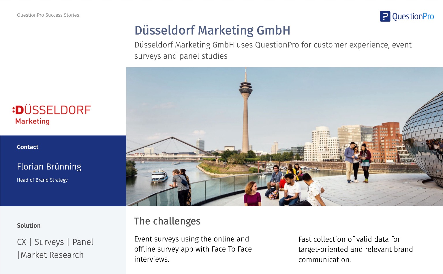RIFERIMENTO DELL'ESPERIENZA DEL CLIENTE DI MARKETING DI DUESSELDORF