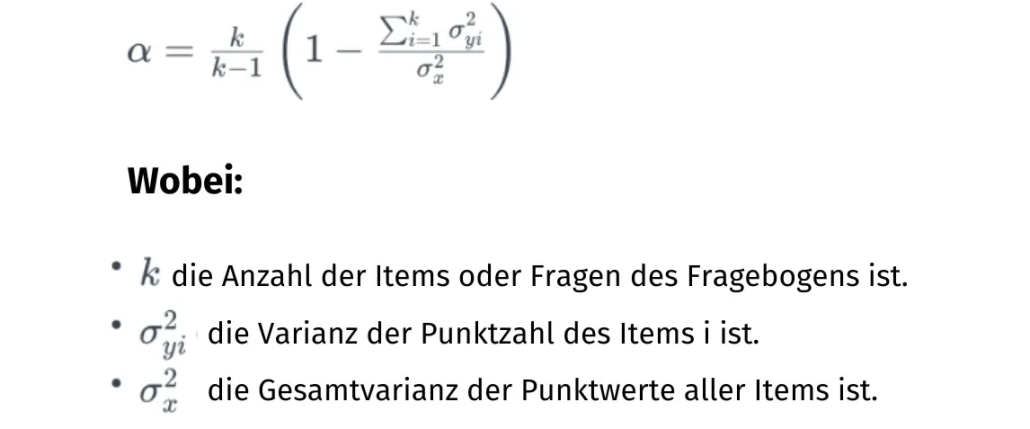 Cronbachs Alpha-Formel