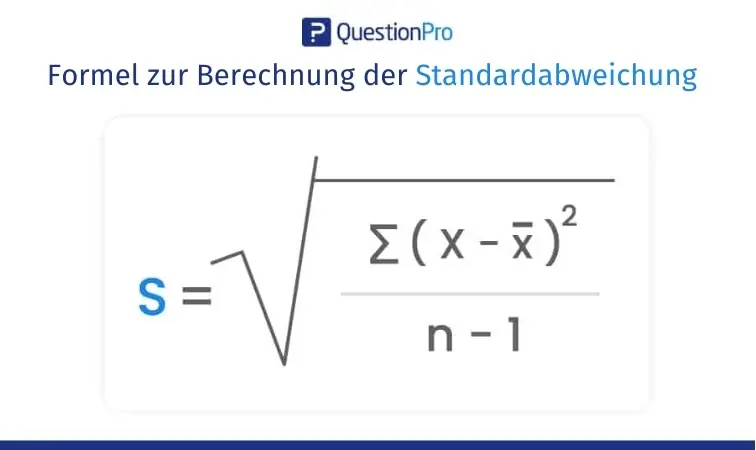 Standard deviation formula